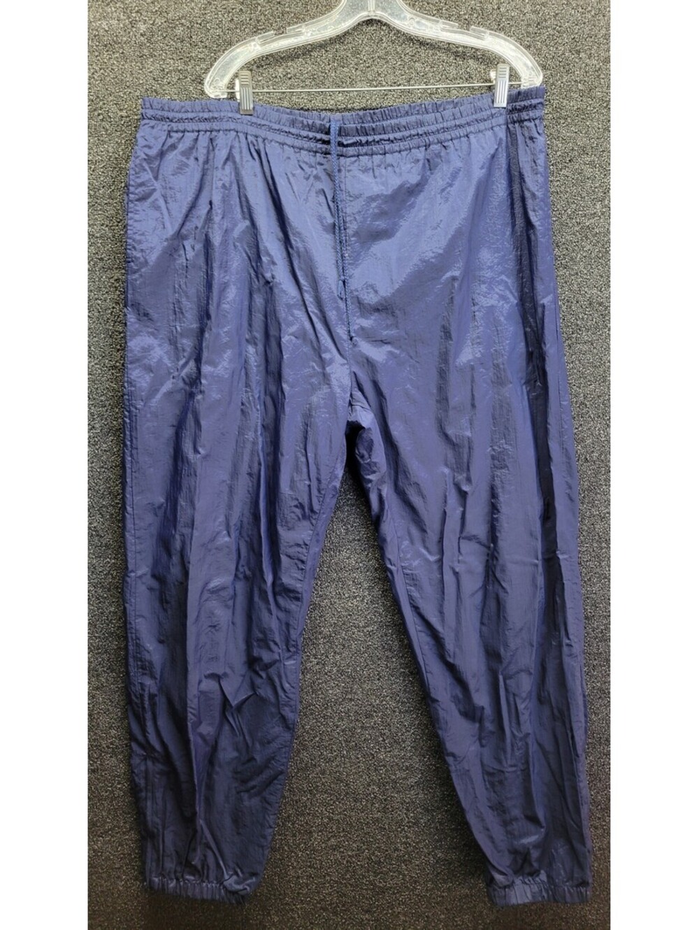 VINTAGE Spalding Windbreaker Track Pants Men's Sz XL Blue Nylon Zip 90s